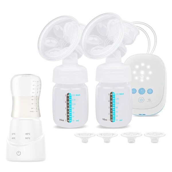 ADVWIN Portable Baby Bottle Warmer & Double Electric Breast Pump Set