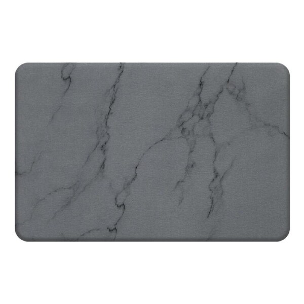 Hard Diatomite Bath Mat Stone Super Dry Anti-Slip Foot Shower Mats in Dark Grey