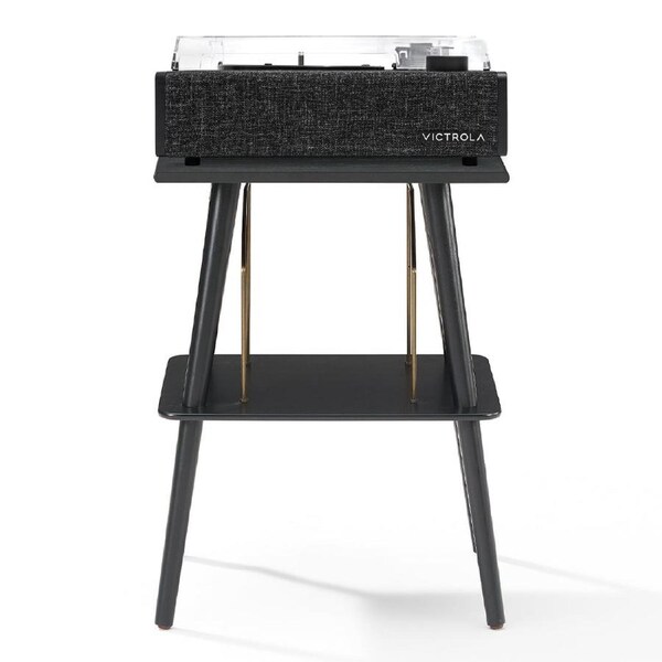 Victrola Eastwood II Turntable - Black + Turntable Stand Bundle - Black