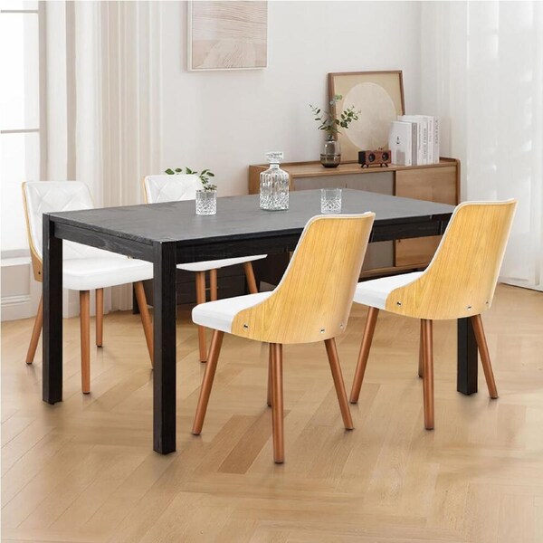 ALFORDSON 4PCS Dining Chairs Glossy PU Leather White
