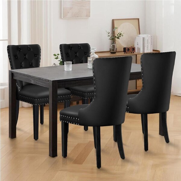 ALFORDSON Set of 4 Dining Chairs Kitchen Lounge Black