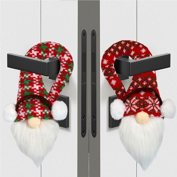 2 Pack Christmas Comfortable Door Handle Door Holder Decoration For Home