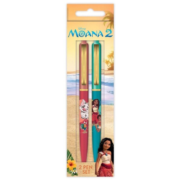 Disney Moana 2 Characters 2 Pack Pen Set