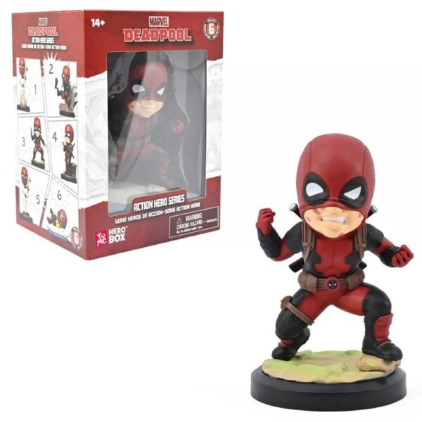 YuMe Hero Box Marvel Deadpool Action Hero Series Imitating Someone Fighting Pose Figure
