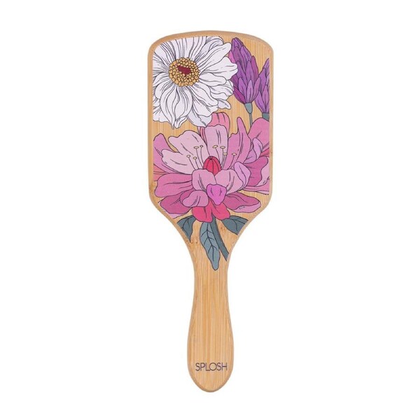 Splosh Floral Hairbrush 24cm Bamboo MD2516