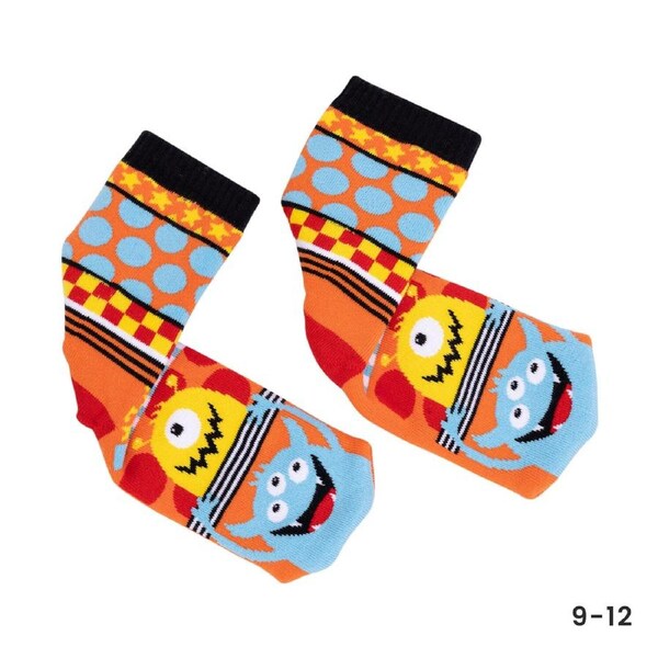 Lolly Kicks Kids Socks Medium (9-12) Monster LLK005B