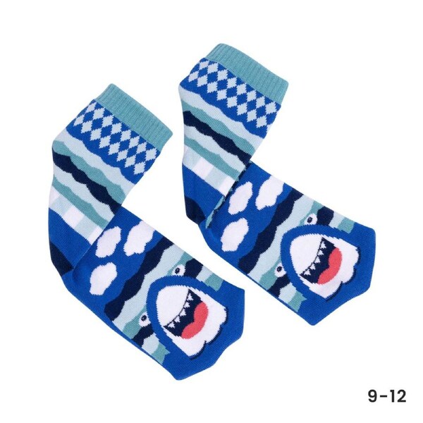 Lolly Kicks Kids Socks Medium (9-12) Shark LLK003B