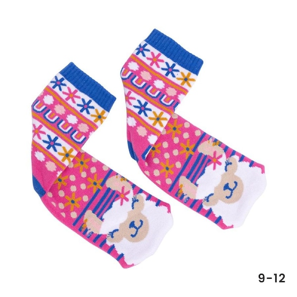 Lolly Kicks Kids Socks Medium (9-12) Llama LLK012B
