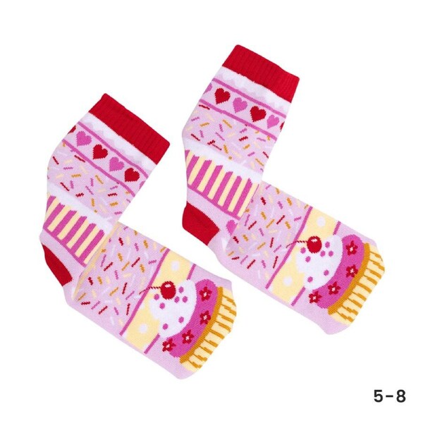 Lolly Kicks Kids Socks Small (5-8) Cupcake LLK011A