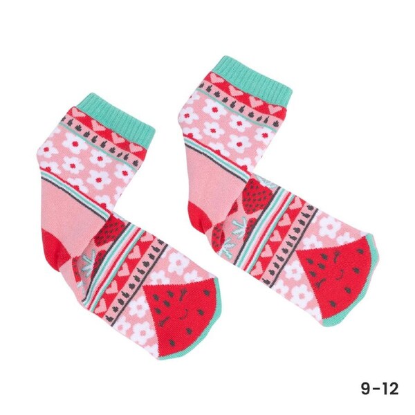 Lolly Kicks Kids Socks Medium (9-12) Watermelon LLK010B