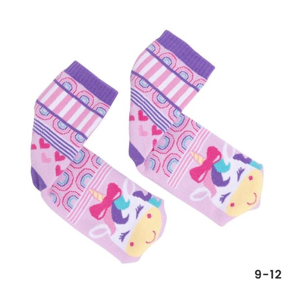Lolly Kicks Kids Socks Medium (9-12) Unicorn LLK009B