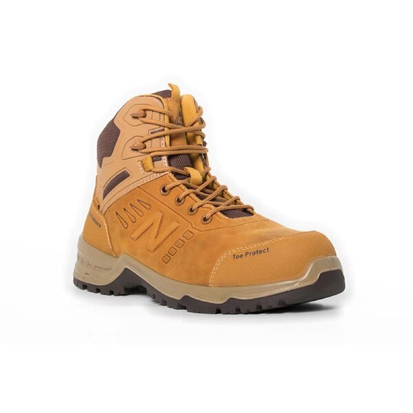 New Balance Mens Contour Steel Toe Cap Safety Work Boots with Zip - Wheat US 9 Width:2E