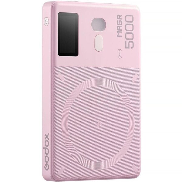 Godox MA5R RGB LED Light and Power Bank for Mobile Phone - Pink