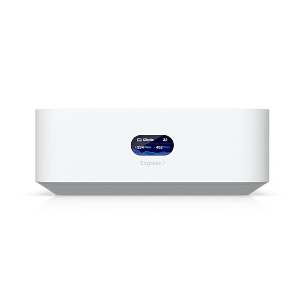 Ubiquiti UniFi Express 7, Mesh-scalable, Super-compact 10G Cloud Gateway, Integrated WiFi 7 With 6 GHz support, 140 m Coverage