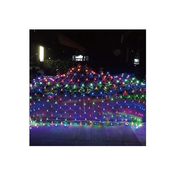 LED Solar String Fairy Lights Net Mesh Curtain Christmas Wedding Garden Outdoor