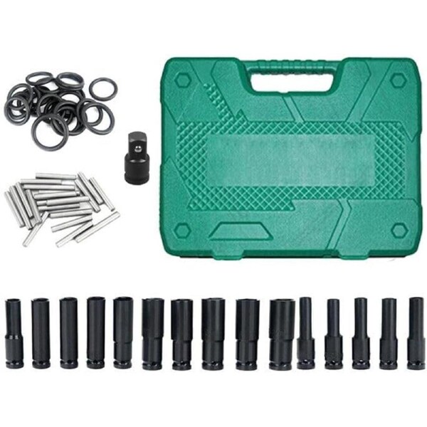 21x Drive Deep Impact Sockets 8-32MM Metric 1/2" Garage Workshop Tools Kit CRV