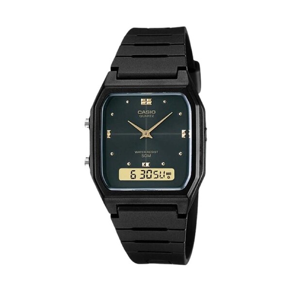 Casio General Black Dial Resin Strap Unisex Watch AW-48HE-1AVDF