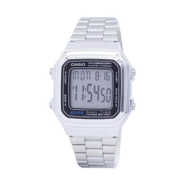 Casio Quartz Dress A178WA-1ADF Splash Resistant Men's Watch