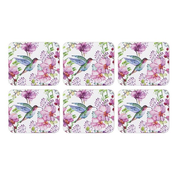 Ashdene Birds & Blooms Set of 6 Coaster Set