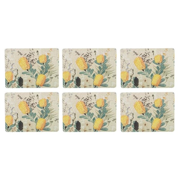 Ashdene Golden Banksia Set of 6 Placemats