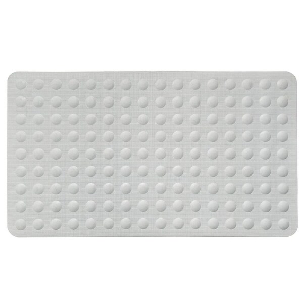 Dolphy Non-Slip Rubber Bath Mat - White Slip-Resistant Shower Mat with Strong Suction Cups, Hotel-Grade Safety for Bathrooms, Spas & Resorts