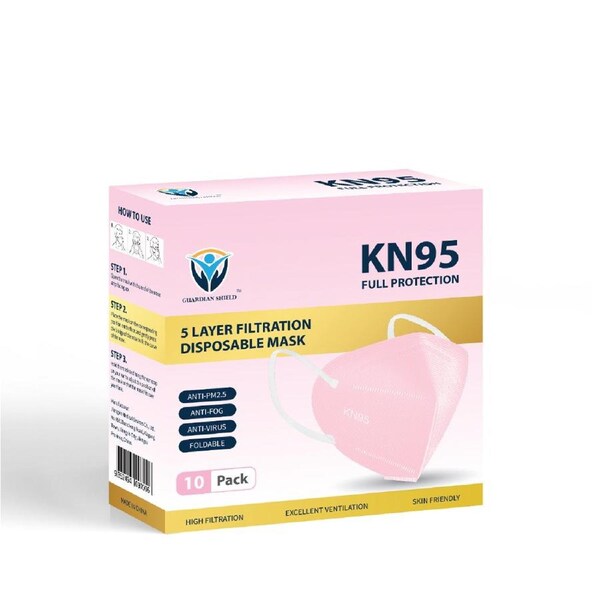 10Pcs KN95 N95 Disposable Face Mask -Pink