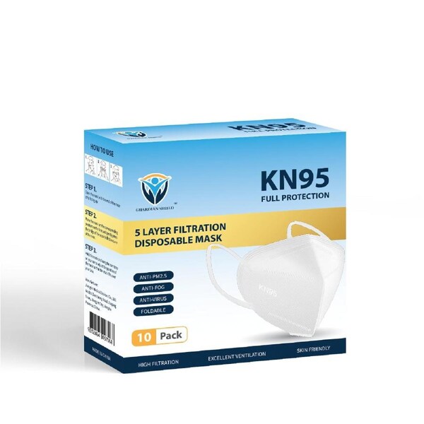 10Pcs KN95 N95 Disposable Face Mask -White