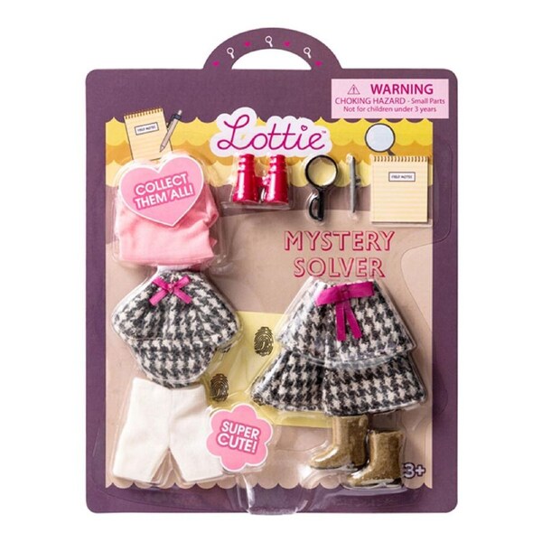 Lottie Mystery Solver Outfit Clothes Set For Girl Dolls Kids Play Toy 3y+