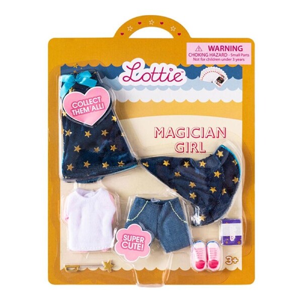 Lottie Magician Girl Outfit Clothes Set For Dolls Kids/Children Play Toy 3y+