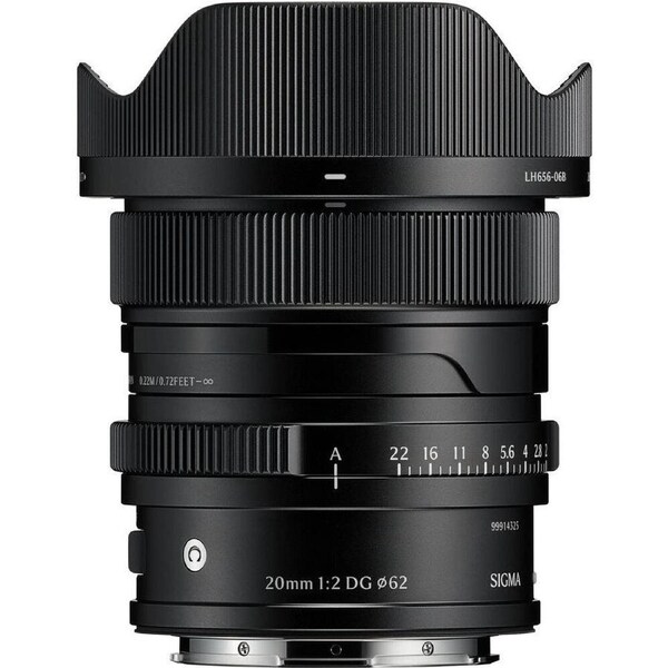 Sigma 20mm f/2 DG Contemporary Lens - L-mount Black