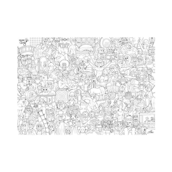 ColourAway 100 Arts Large Colouring In Poster Kit Kids/Children Art Set 12y+