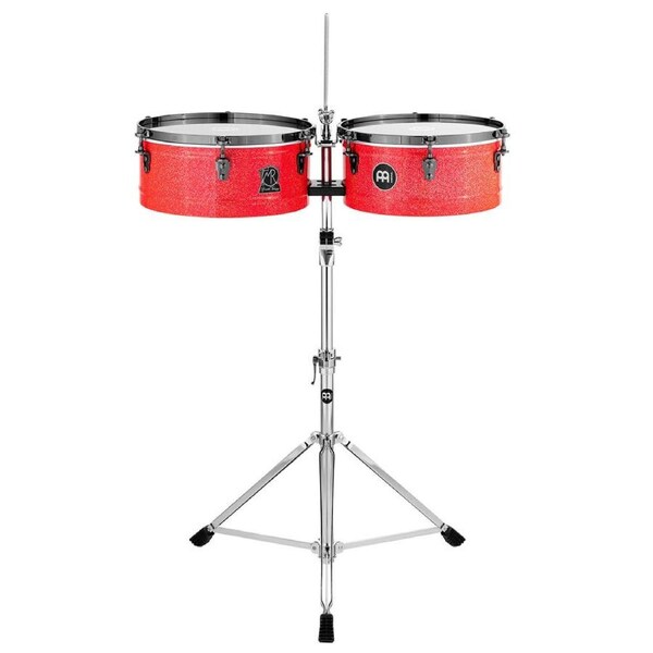 Meinl Manolito Rodriguez Timbales 14 & 15 Inch Musical Drum Kit Atomic Red