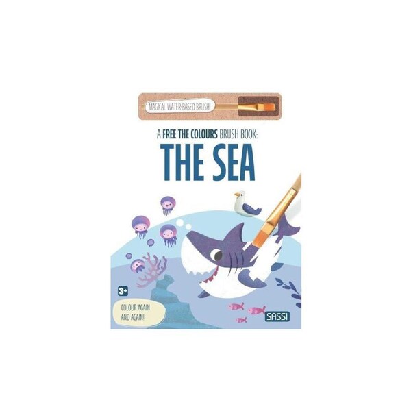 Sassi Free the Colours Reusable Paint Brush Kids Painting Book The Sea 3y+