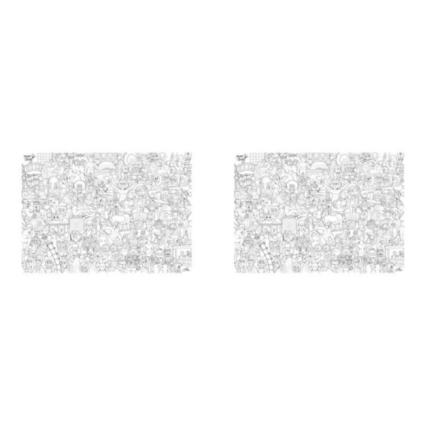 2PK ColourAway 100 Arts Large Colouring In Poster Kit Kids/Children Art Set 12y+