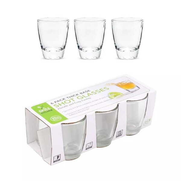 60 x Shot Glass Set Heavy Base Lead Free Liquor Whisky Vodka Espresso Cup 30ML