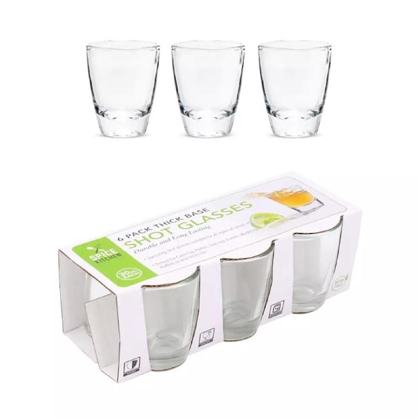 12 x Shot Glass Set Heavy Base Lead Free Liquor Whisky Vodka Espresso Cup 30ML