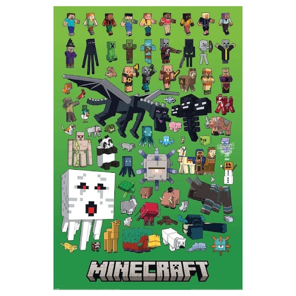 Minecraft Characters Montage Poster (206)