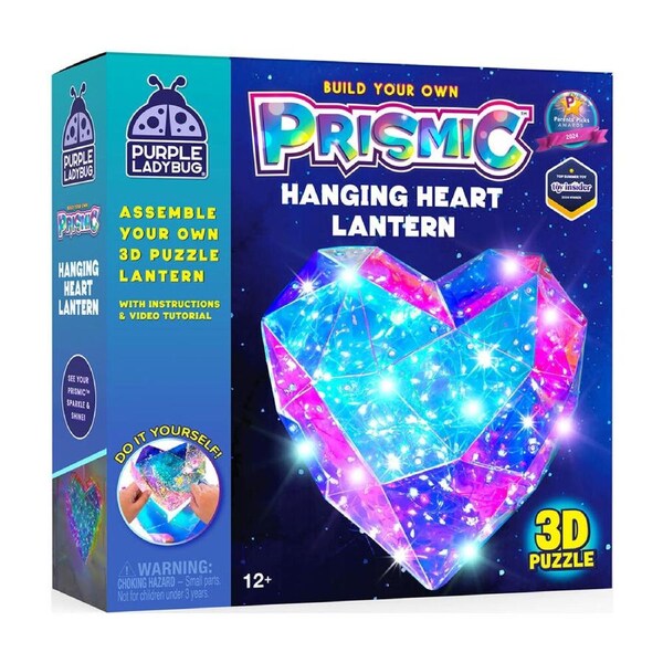 Prismic 3D Puzzle Hanging Heart Lantern Kids DIY Art/Craft w/ Lights 12y+
