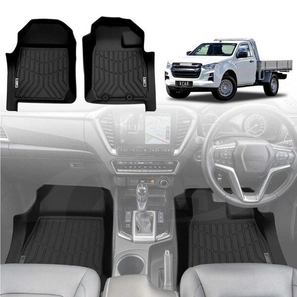 3D Floor Mats for ISUZU D-MAX DMAX Single Cab 2020-Onwards Heavy Duty All Weather Car Mats Carpet Liner Set Car Accessories