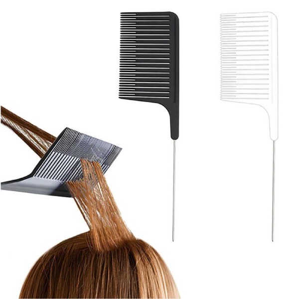Beakey 2 Pcs Hair Highlight Comb with Rat Tail Ergonomic Design for Salon