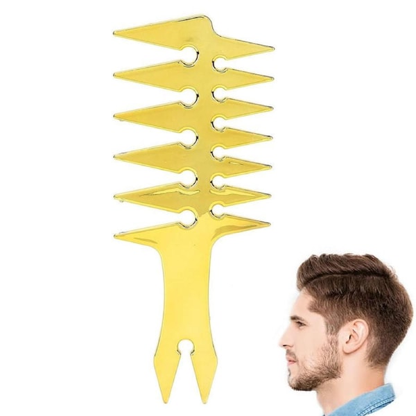 Beakey Wide Tooth Comb Double Sided for Men Hair Styling Texture Comb-Gold