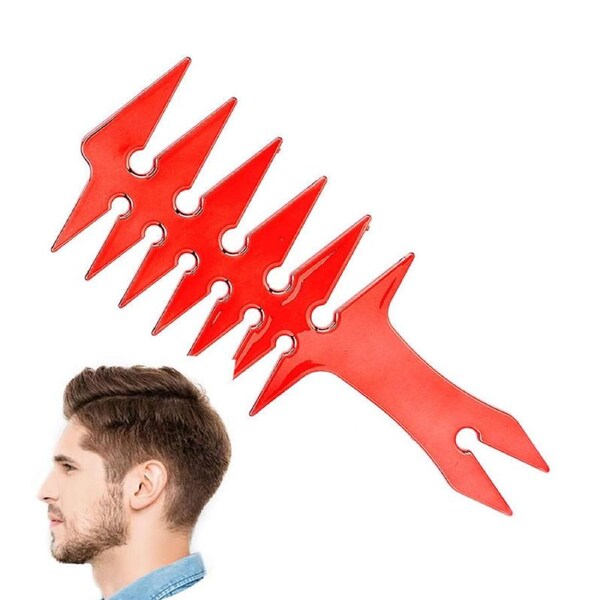 Beakey Wide Tooth Comb Double Sided for Men Hair Styling Texture Comb-Red