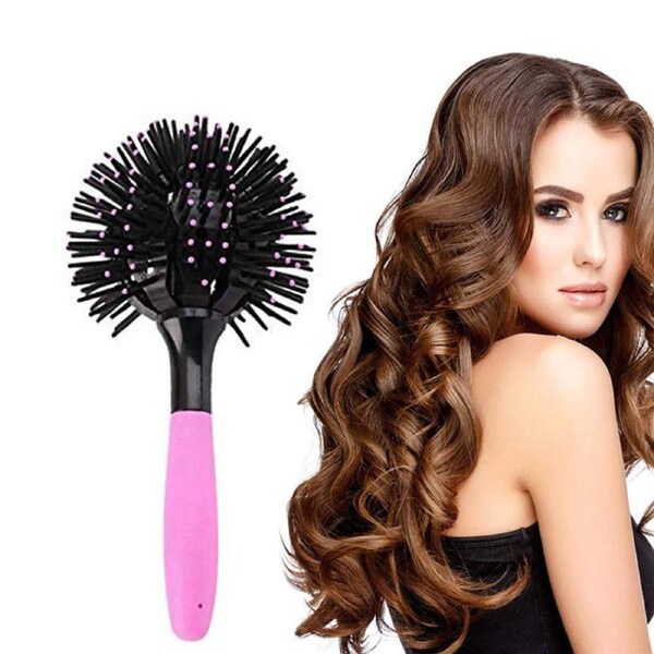 Beakey 3D Curl Hair Brush 360 degree Spherical Shape Comb for Wet Dry Hair