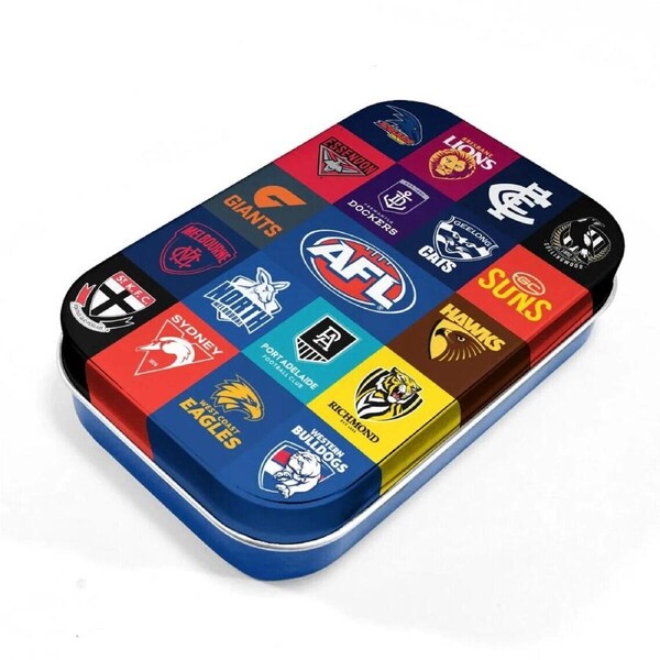 AFL All Team Playing Card Tin - Playing Card Case - Team Logo Tin
