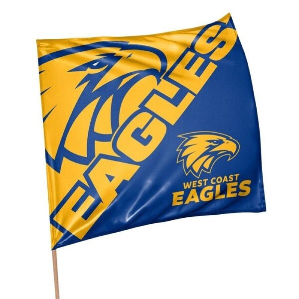 AFL Square Flag - West Coast Eagles - Supporter Flag With Pole - 70 x 70cm