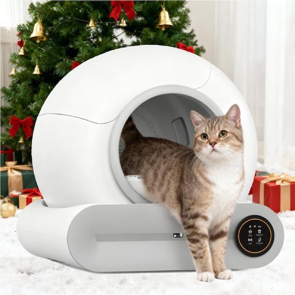 Advwin Automatic Cat Litter Box Self Cleaning WiFi APP Control, Odor-Removal Cat Toilet