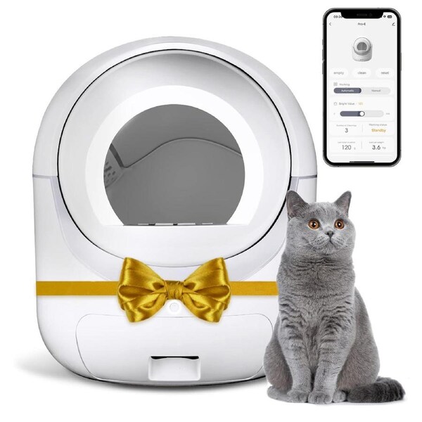 Advwin Automatic Cat Litter Box Self Cleaning WiFi APP Control