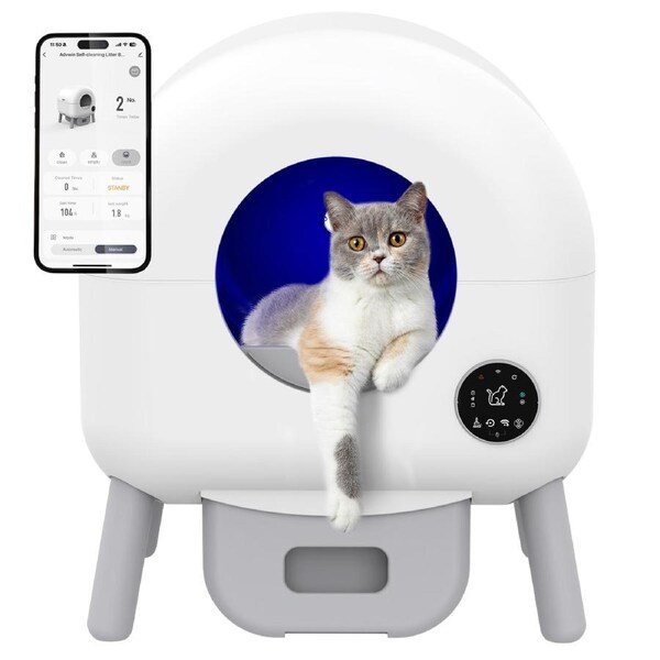 Advwin Automatic Self-Cleaning Smart Cat Litter Box App Control