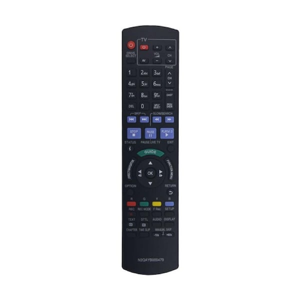 Catzon Replaced Remote Fit for Panasonic N2QAYB000475 N2QAYB000479 XW385 XW390 DMR-XW380