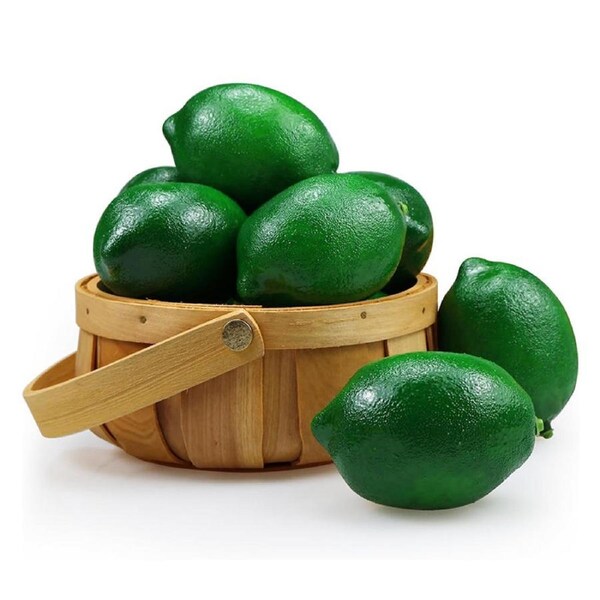 Catzon 10 Pcs Artificial Lemons Lifelike Fake Fruit for Kitchen Party Decor-Green